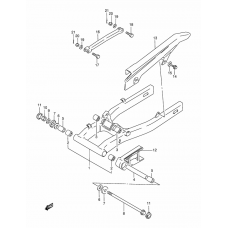 Rear swinging arm