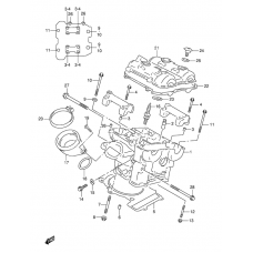 Rear cylinder head              

                  Model v