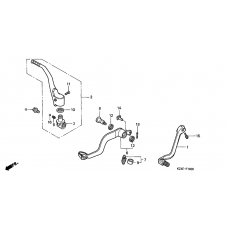 Pedal/kick starter arm