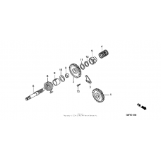 Kick starter spindle