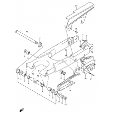 Rear swinging arm