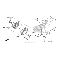 Water pump + left rear cover