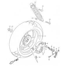 Rear wheel complete assy