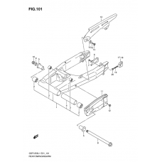 Rear swinging arm