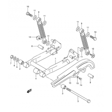 Rear swinging arm