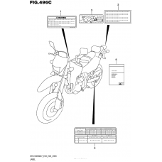 Информационные наклейки (Dr-Z400Sml7 E33)