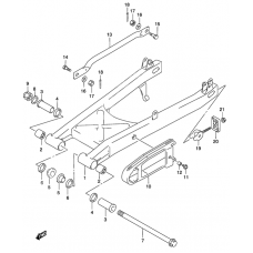 Rear swinging arm