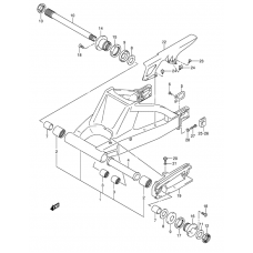 Rear swinging arm