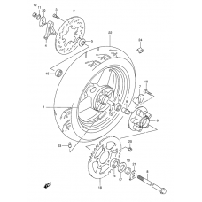 Rear wheel complete assy