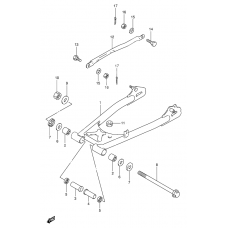 Rear swinging arm