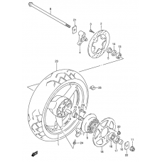 Rear wheel complete assy