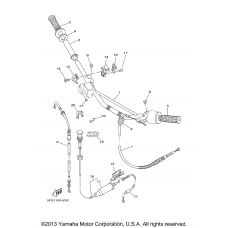 Steering handle cable