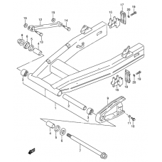 Rear swinging arm