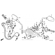 Handle lever + switch + cable (nc700x/nc750xa)