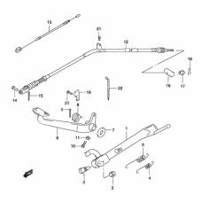 Stand - rear brake