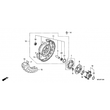 Rear wheel complete assy