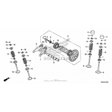 Camshaft + valve