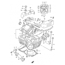 Rear cylinder head