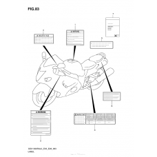 Информационные наклейки (Gsx1300Ral3 E03)