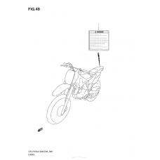 Информационные наклейки (Dr-Z125 E28)