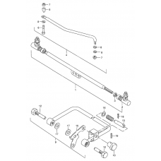 Tie rod linkage spindle zincated yello