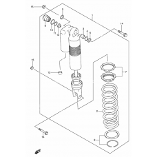 Rear shock absorber              

                  See note