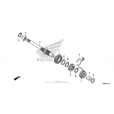 Kick starter spindle