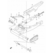 Rear swinging arm