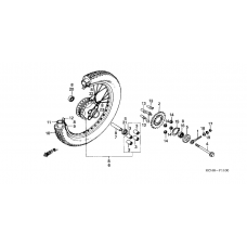 Rear wheel complete assy