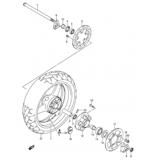 Rear wheel complete assy              

                  See note