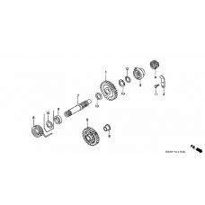 Kick starter spindle