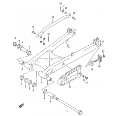 Rear swinging arm