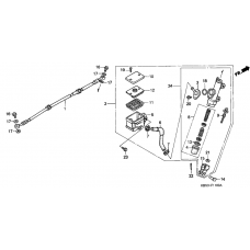 Rr. brake master cylinder