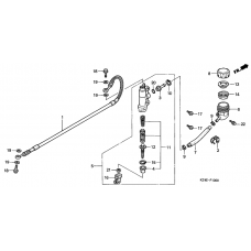 Rear brake master cylinder