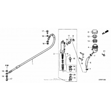 Rear brake master cylinder