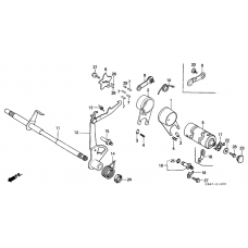 Gearshift fork/ gearshift drum
