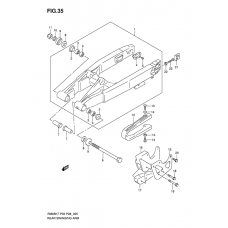 Rear swinging arm