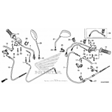 Handle lever + switch + cable