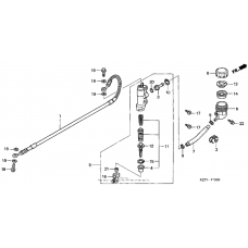 Rear brake master cylinder