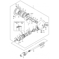 Propeller shaft/final drive gear