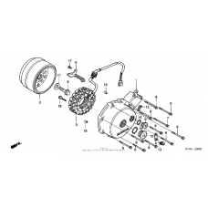 Left crankcase cover + alternator
