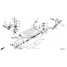 Rear brake master cylinder