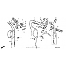 Handle lever + switch + cable ('02-'03)