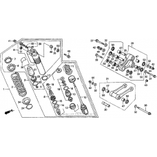 Rear shock absorber 98-99