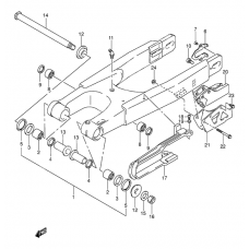 Rear swinging arm