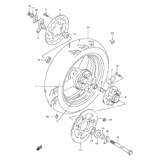 Rear wheel complete assy