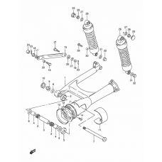 Rear swinging arm