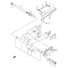 Rear swinging arm