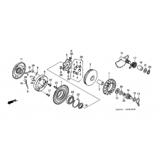 Drive face/ kick starter spindle