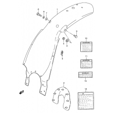 Rear fender              

                  Model t/v/w/x